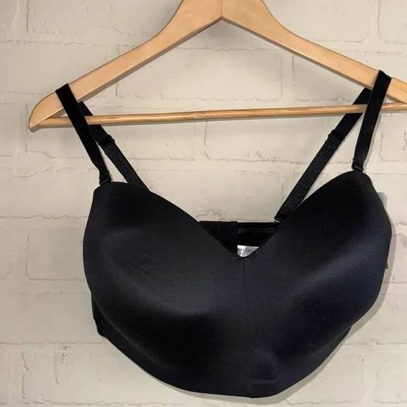 Wacoal Black bra Strapless 38DDD NEW has straps no underwire seamless - Picture 3 of 9